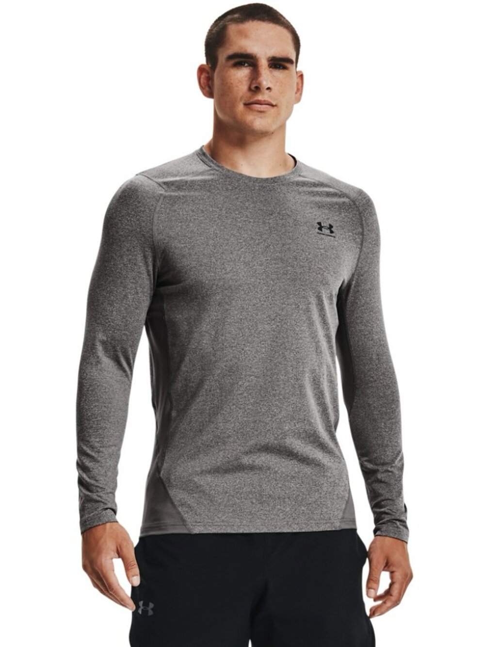 Under Armour Men's COLDGEAR Gray Fitted Long Sleeve Crew Neck Top XL NWT